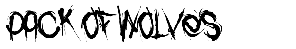 Pack of Wolves font preview